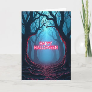 Fijne Halloween Verlichte Wortels Kaart