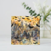 Fijne Halloween Vleermuizen Kaart (Staand voorkant)