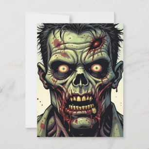 Fijne Halloween Zombie-thema Briefkaart