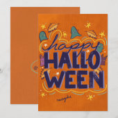 Fijne Halloweenkaart Feestdagenkaart (Voorkant / Achterkant)