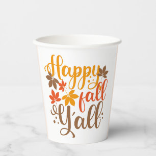 Fijne Herfst voor Y'all Papieren Bekers
