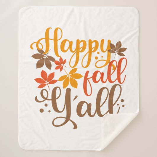 Fijne Herfst voor Y'all Sherpa Deken (Voorkant)