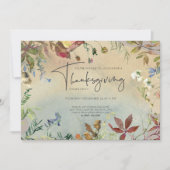 FIJNE HERFST | Waterverf Thanksgiving Dinner Party Kaart (Voorkant)