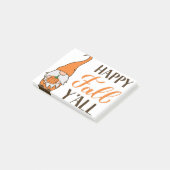 Fijne Herfst Y'all. Autumn gnome houdt pompoen vas Post-it® Notes (Schuin)