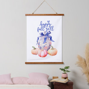 Fijne Herfst Y'all Chinoiserie Ginger Jar Pumpki Hangend Wandkleed