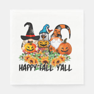 Fijne Herfst Y'all Kabouter Luipaard Kabouter Zonn Servet