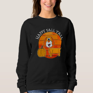 Fijne Herfst Y'all Teckel Herfst Hond Thanksgiving Trui