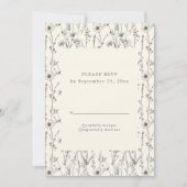 Fijne herfsttuin wilde bloemen RSVP kaart (Voorkant)