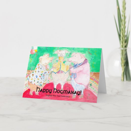Fijne Hogmanay! Kaart (Voorkant)