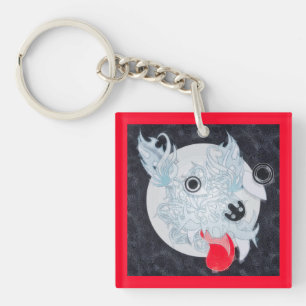 Fijne hond sleutelhanger