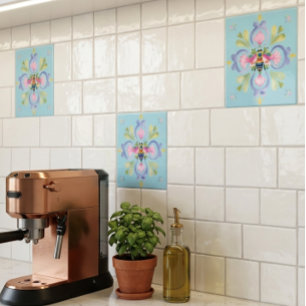 Fijne honingbij unieke accenten tegeltje