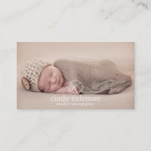 Fijne Initialen Visitekaartjes met Logo (Voorkant)