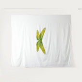 Fijne iriserende smaragdgroene libellen vleugels wandkleed (Voorkant (horizontaal))