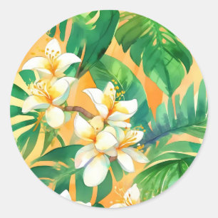 Fijne Jasmijnbloemen Ronde Sticker