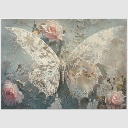 Fijne kanten vlinder tissuepapier (Voorkant)