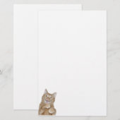Fijne kat briefpapier (Voorkant / Achterkant)