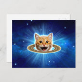 Fijne kat in de ruimte. briefkaart (Voorkant / Achterkant)