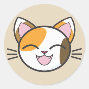Fijne kattenstickers ronde sticker
