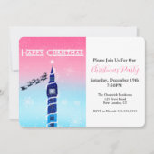 Fijne kerst Big Ben met de Kerstman Kaart (Voorkant)