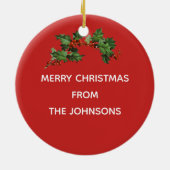 Fijne kerst keramisch ornament (Achterkant)