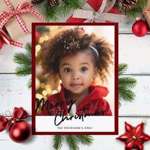 Fijne kerst One Photo Holiday Feestdagenkaart