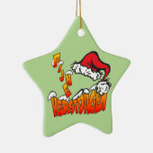 Fijne Kerstdag met Kerstmuts Ster Ornament (Rechts)