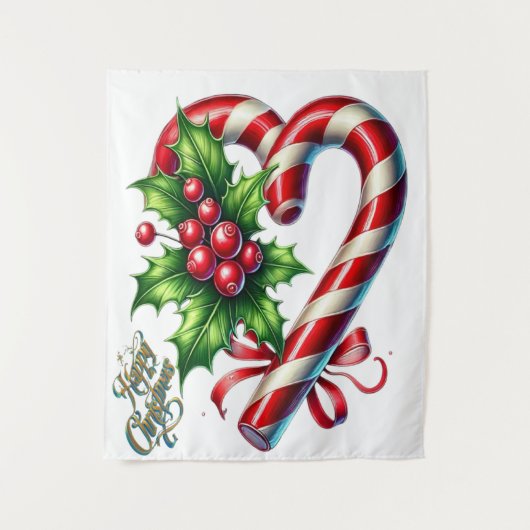 Fijne kerstdagen allemaal wandkleed (Voorkant)