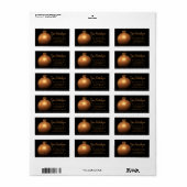Fijne Kerstdagen étiquette d'ornement doré (Feuille entière)