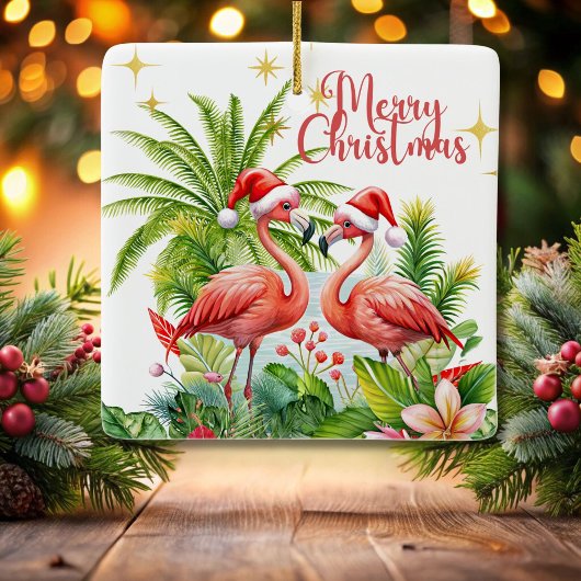 Fijne Kerstdagen Flamingo Ornament