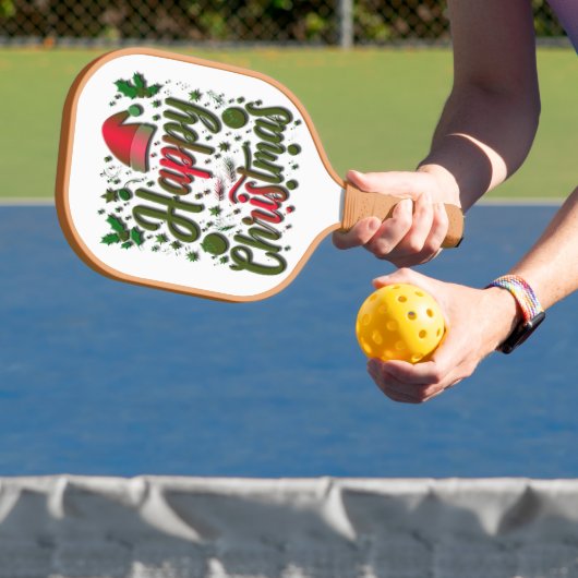 Fijne kerstdagen pickleball paddle (Insitu)