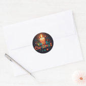 Fijne kerstdagen ronde sticker (Envelop)