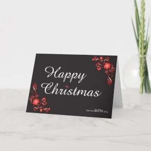 Fijne kerstdagen van ons beiden feestdagen kaart