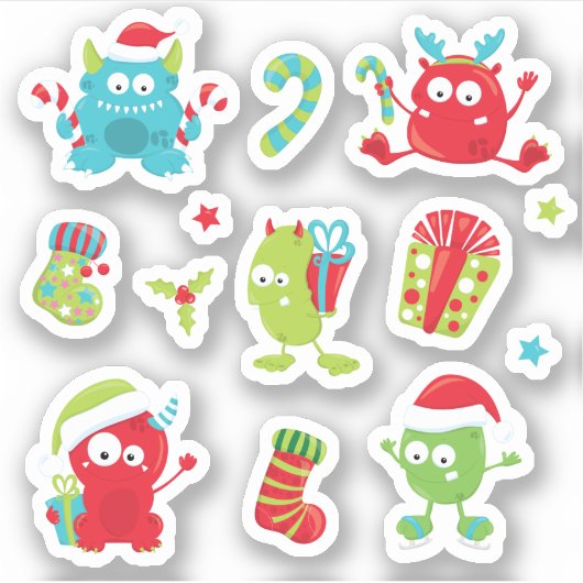 Fijne kerstfeestdag sticker (Voorkant)
