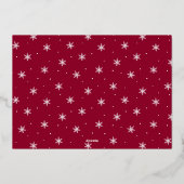 Fijne kerstfoto van het whimsical Gold Script Folie Feestdagenkaart (Achterkant)