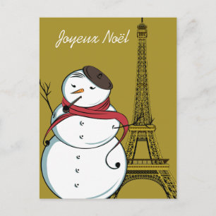 Fijne Kerstmis Snowman Feestdagenkaart
