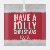 Fijne kerstvakantie! glas ornament (Voorkant)
