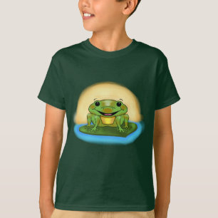 Fijne kikker op een Lily Pad jongens T-Shirt