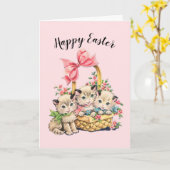 Fijne  Kittens Kaart (Gele Bloem)