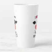 Fijne Kleine Holstein Koe Loves Moo! Latte Mok (Voorkant)