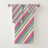 Fijne kleurstrepen bad handdoek (Insitu)