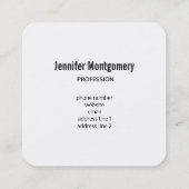 Fijne Koe met een rood Pet Vierkante Visitekaartje (Achterkant)