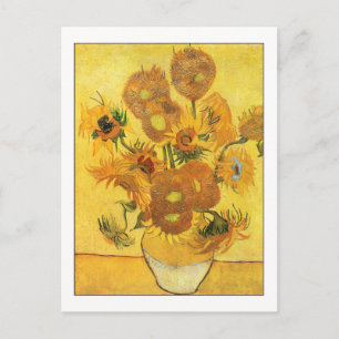 Fijne Kunst 15 zonnebloemen van Van Gogh Briefkaart