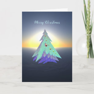 Fijne Kunst Kerstmis Kaart met Ontwerper Boom