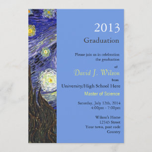 Fijne kunst Starry Night afstudeerfeest Kaart