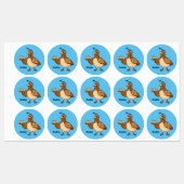 Fijne kwartel met eitjes cartoon labels (Vel)