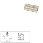 Fijne kwartel met eitjes cartoon 	rubberstempel (Gestempeld)