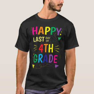 Fijne laatste dag van de 4e klas docent t-shirt