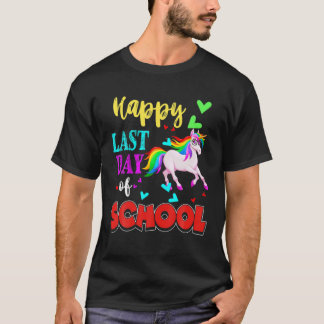 Fijne laatste dag van de school Funny Unicorn Love T-shirt