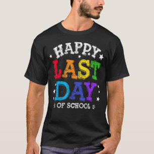 Fijne laatste dag van de school voor studenten en t-shirt