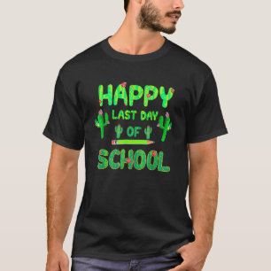 Fijne laatste dag van de schoolCute Cactus-studie T-shirt